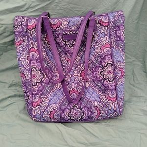 Vera Bradley Crosstown Tote in Lilac Tapestry EUC